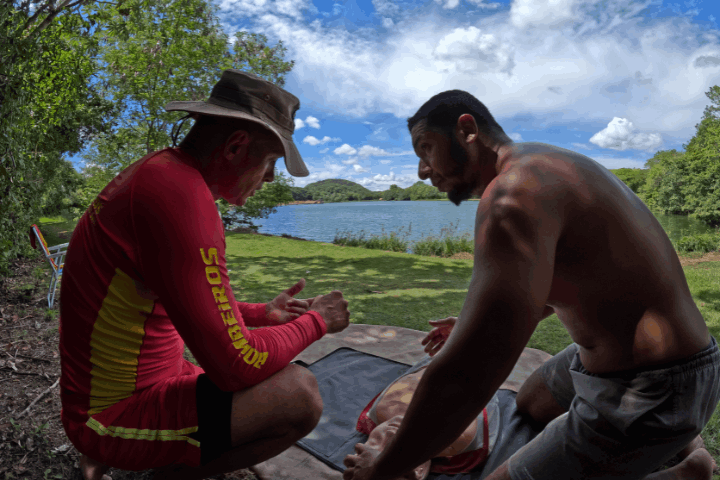 treinamento com os bombeiros